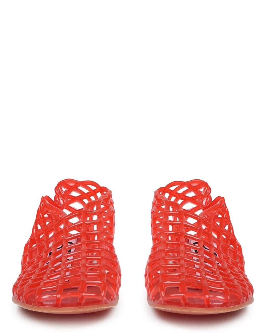 Senso Red Rubber Flats With Leather Sock