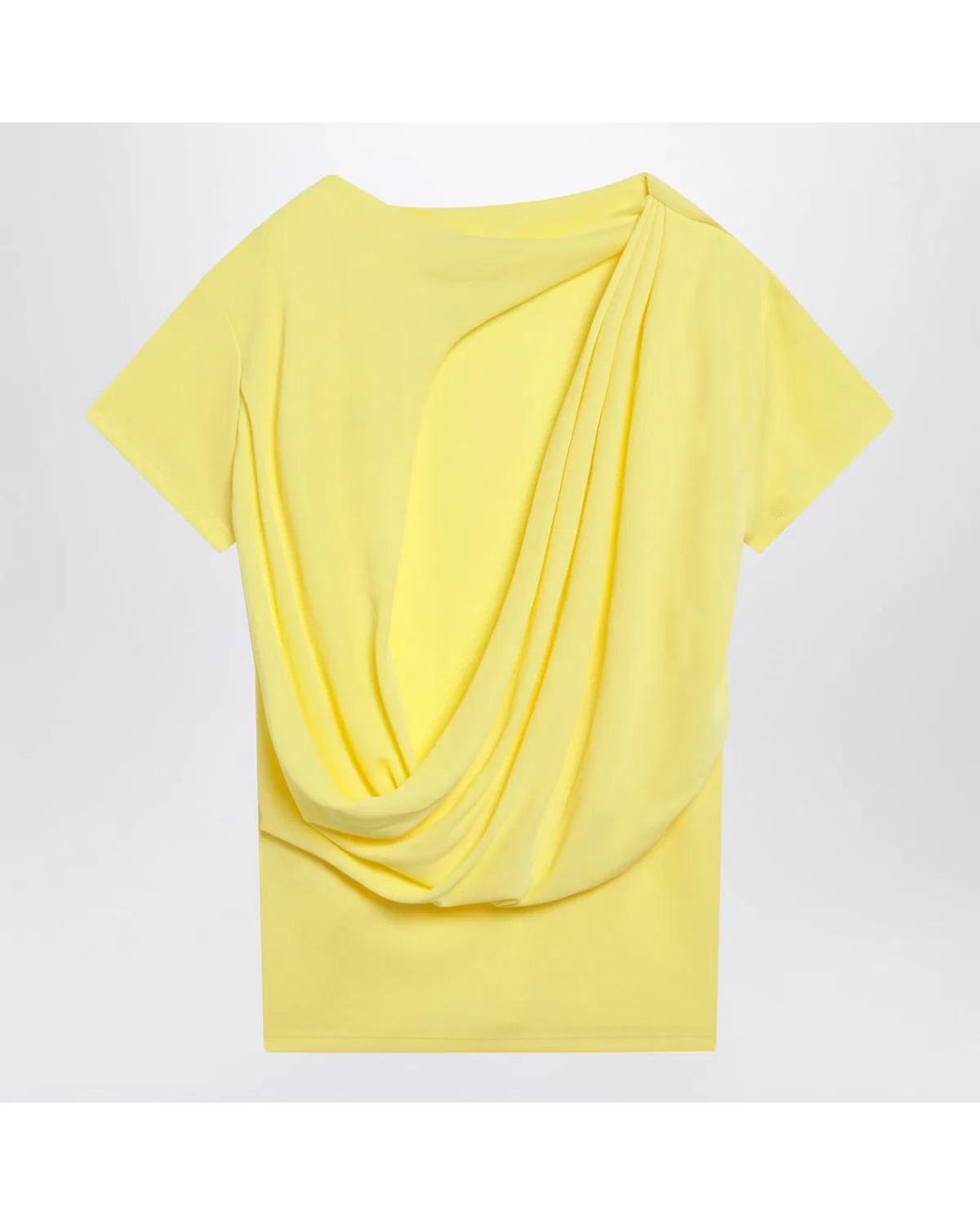 Jacquemus Yellow Mistral Draped T-Shirt