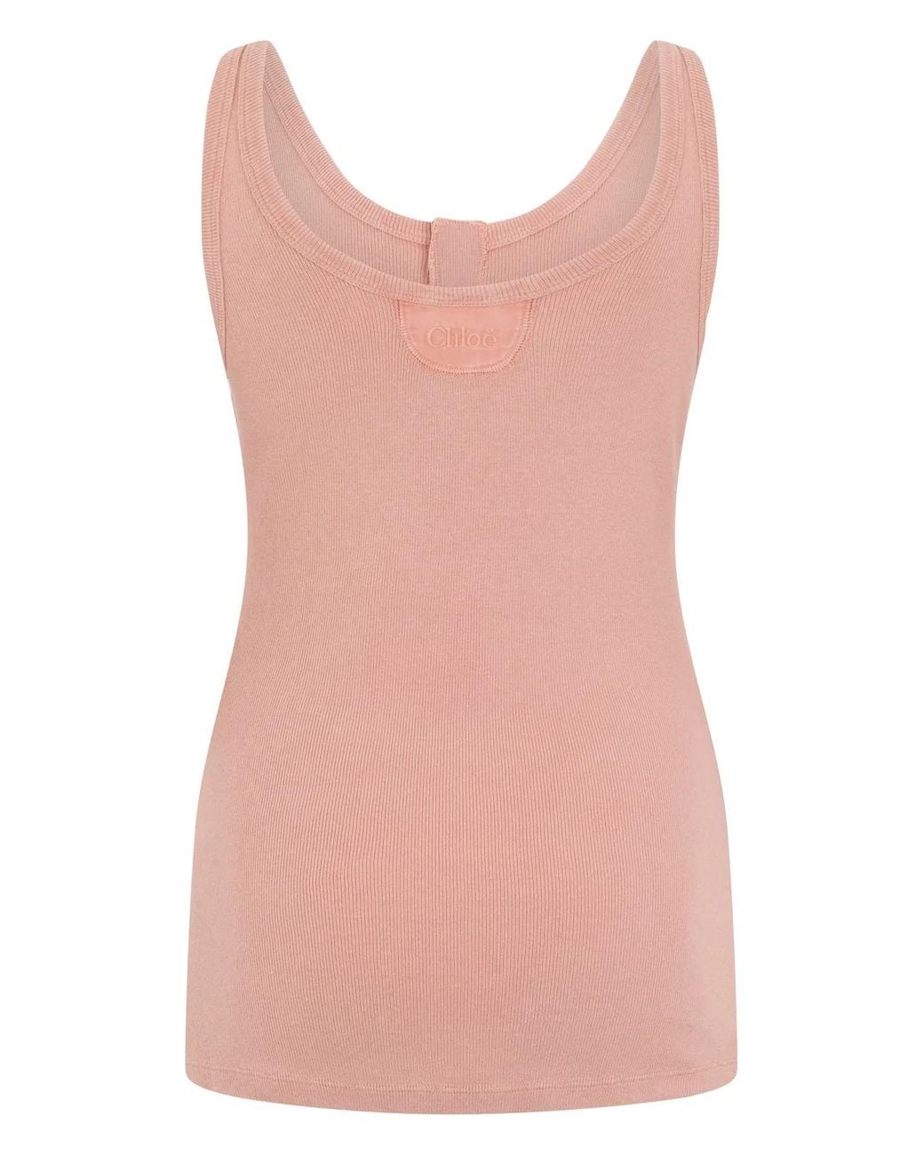 Chloé Pink Dark Cotton Tank Top