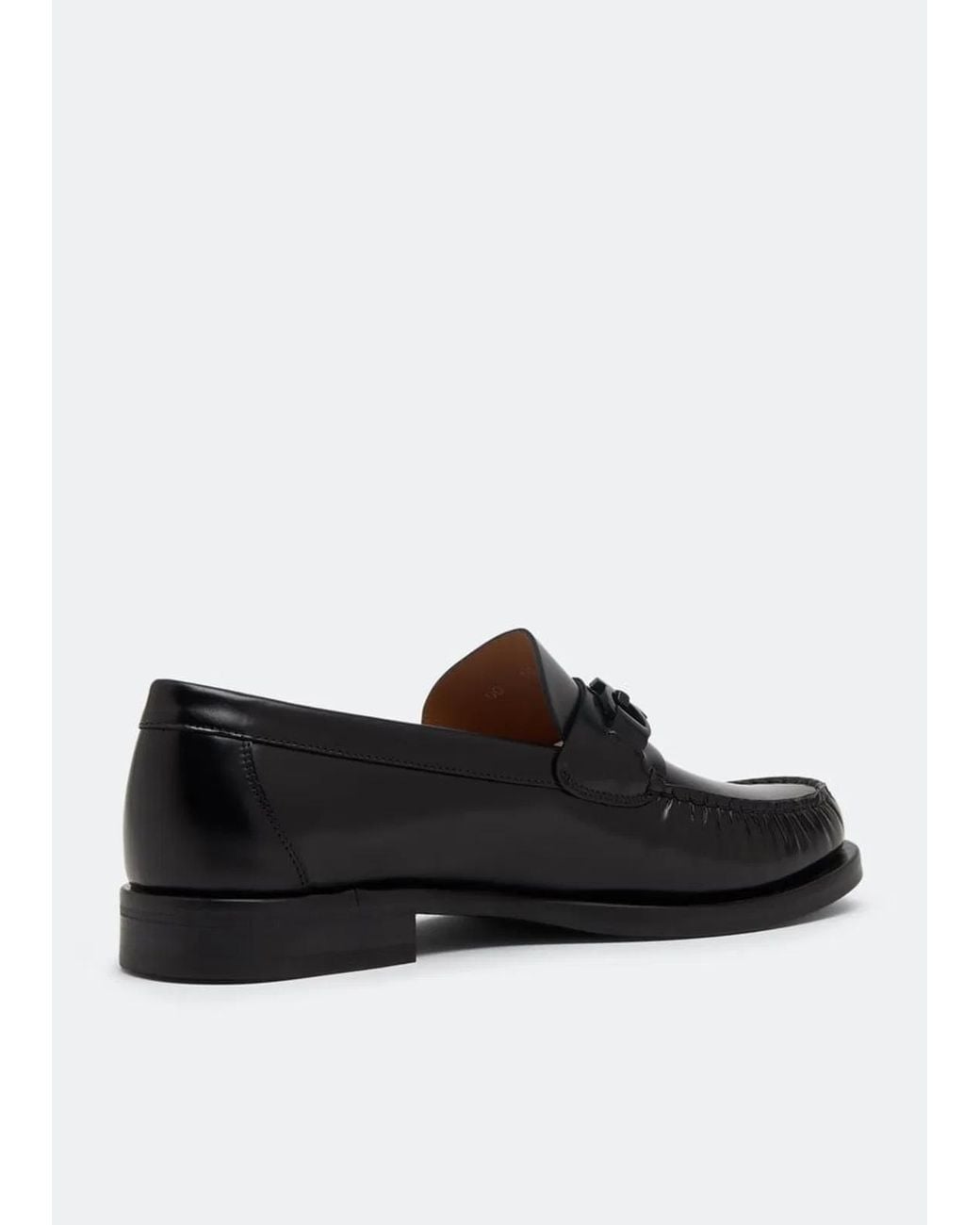 Ferragamo Black Mocasin With Gancini Decoration for men
