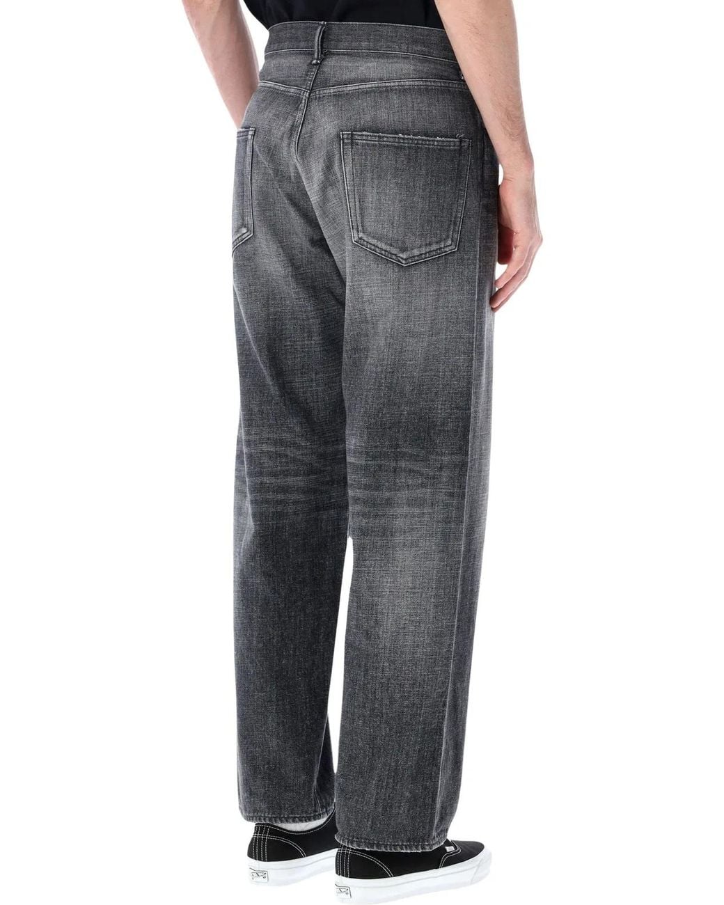 Nanamica Gray Washed Selvedge Denim Jeans for men