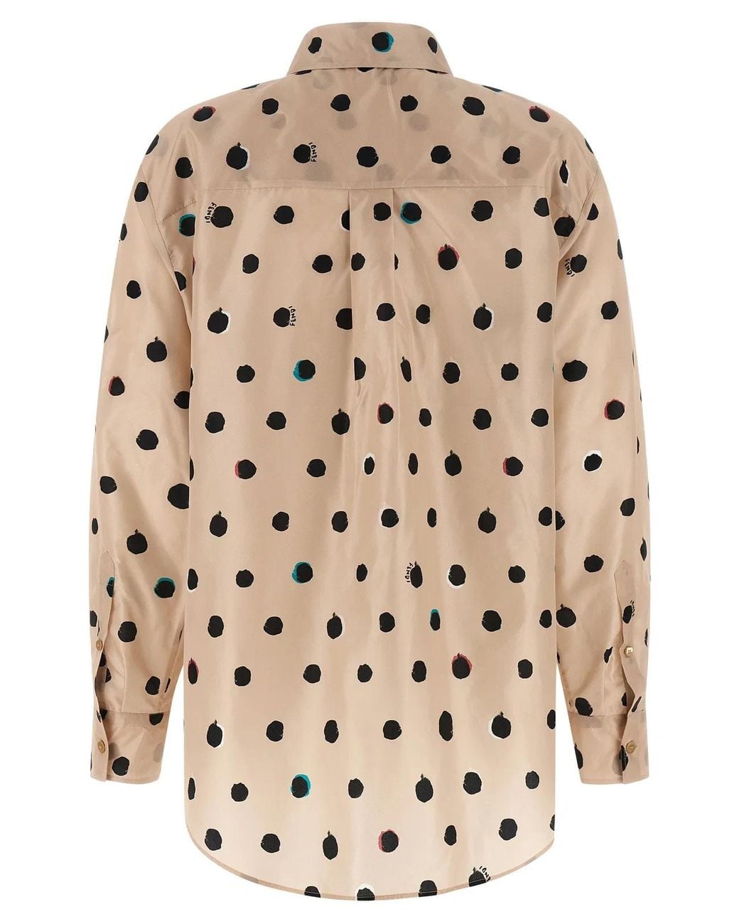Fendi Natural Dots-Print Taffeta Shirt