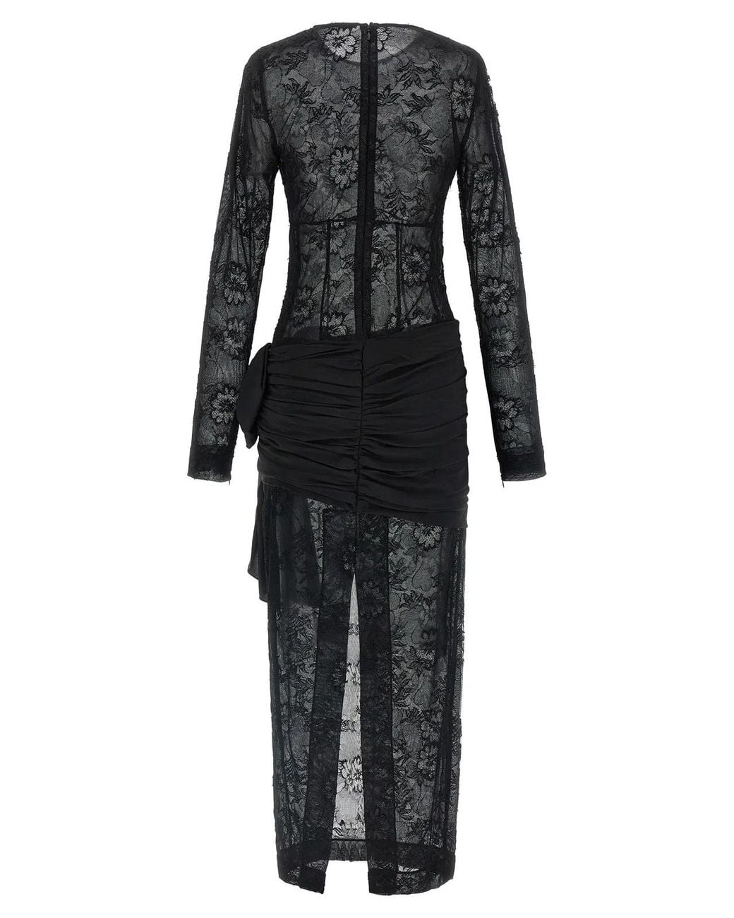 Alessandra Rich Black Lace Bustier Dress