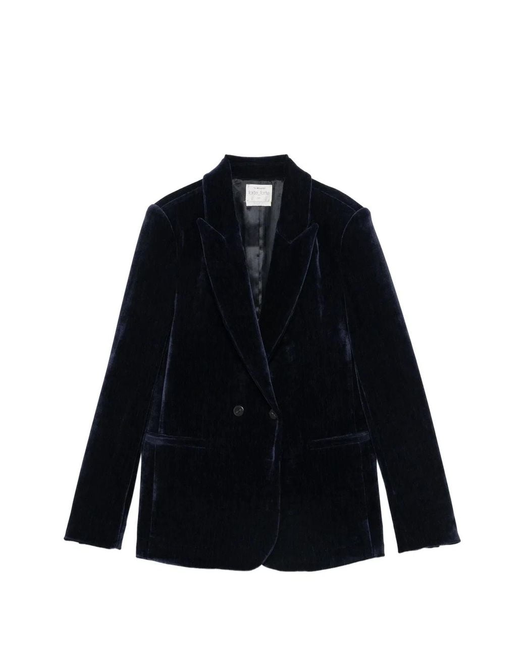 Forte_forte Blue Double Twill Velvet Doublebreasted