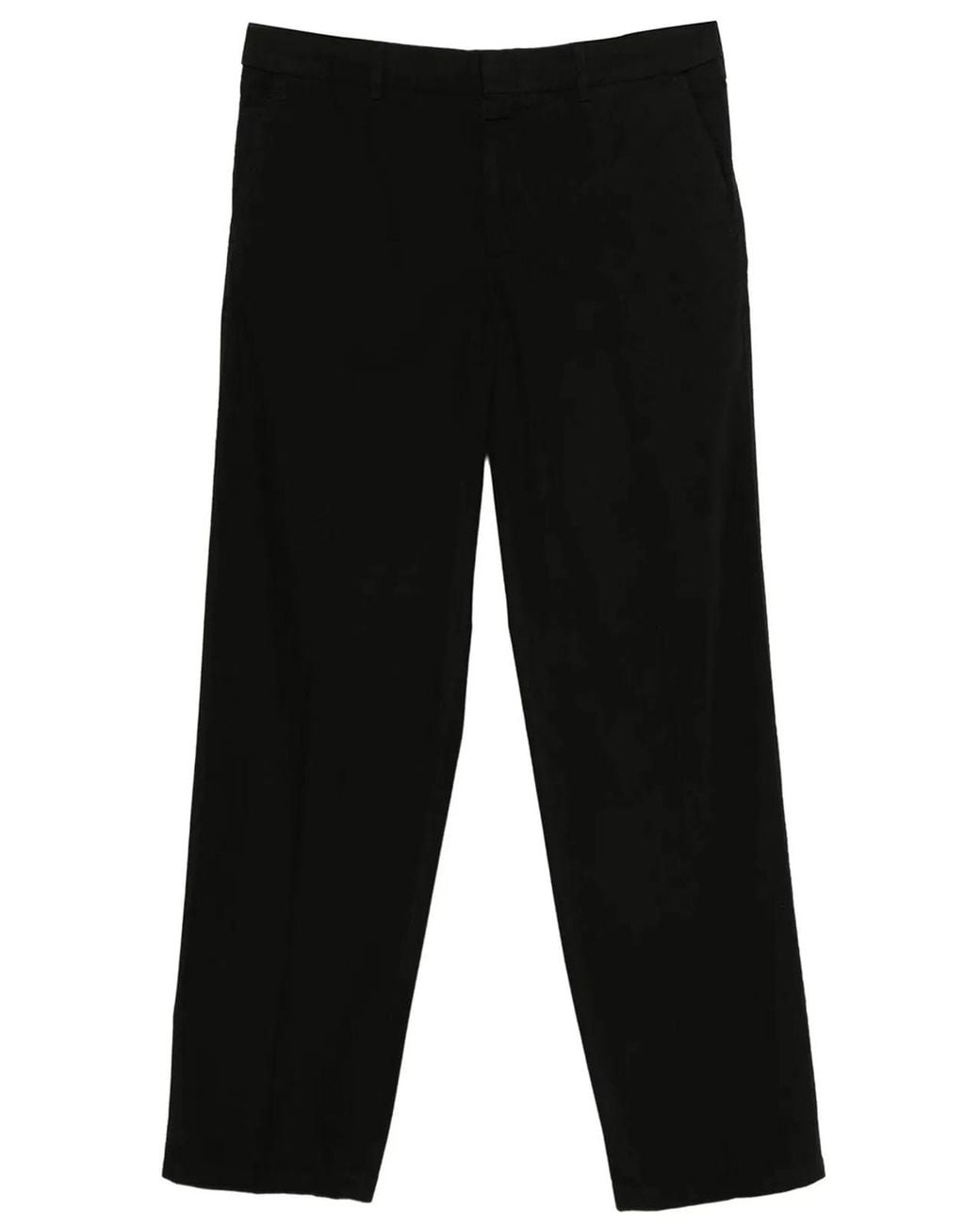 Cellar Door Black Leone Cotton Trousers for men