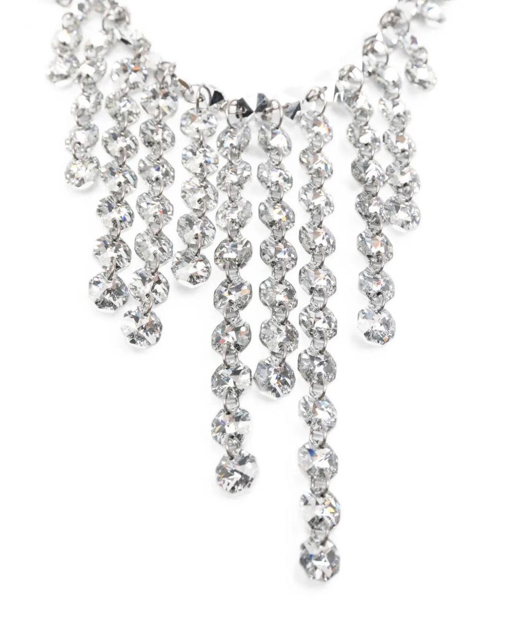 Maria Calderara White Diamond Crystal Long Necklace