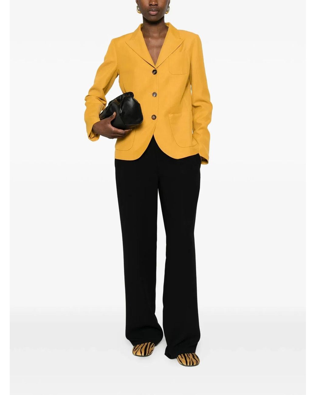 Fabiana Filippi Yellow Viscose Linen Jacket