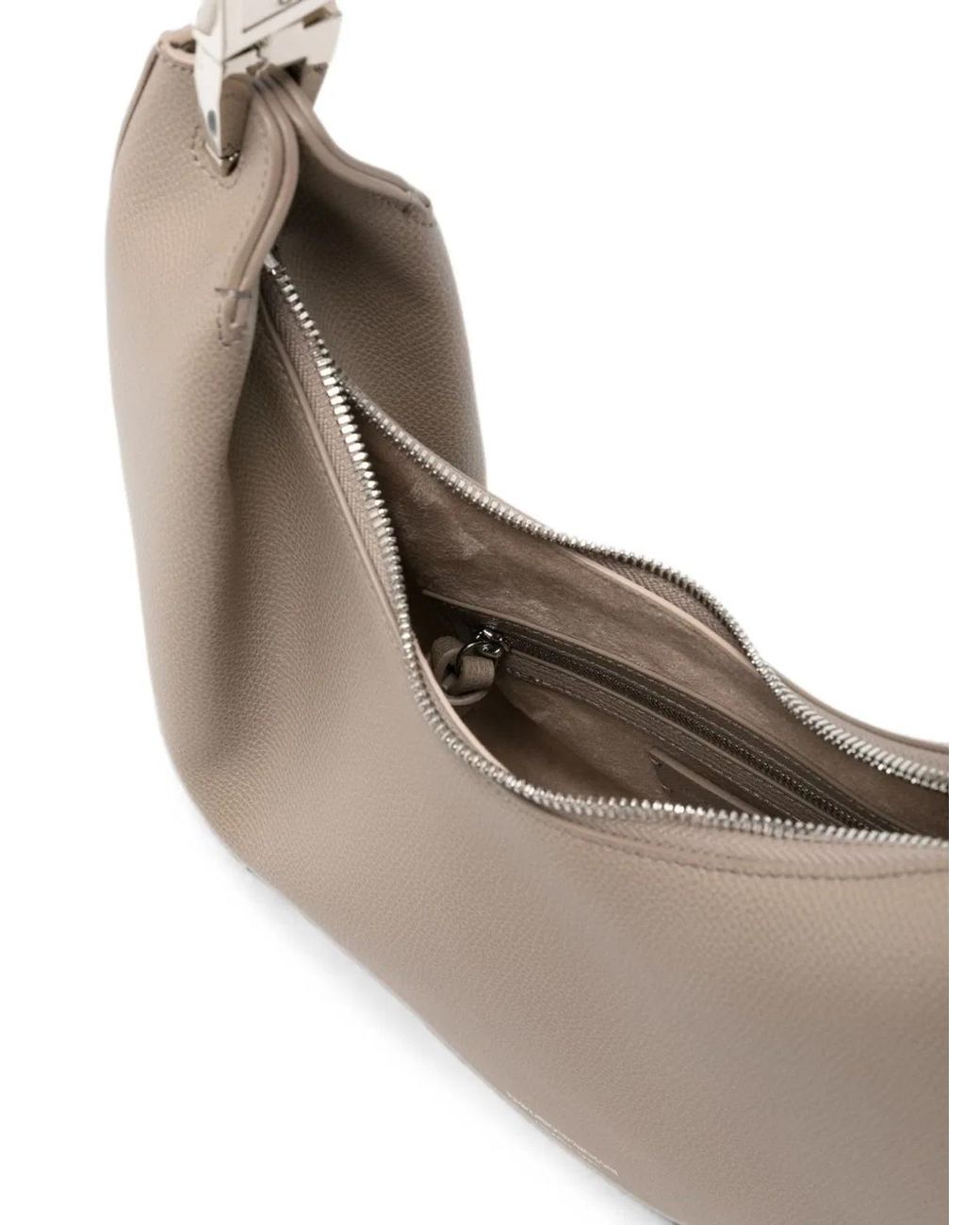 Emporio Armani White Medium Leather Hobo Bag