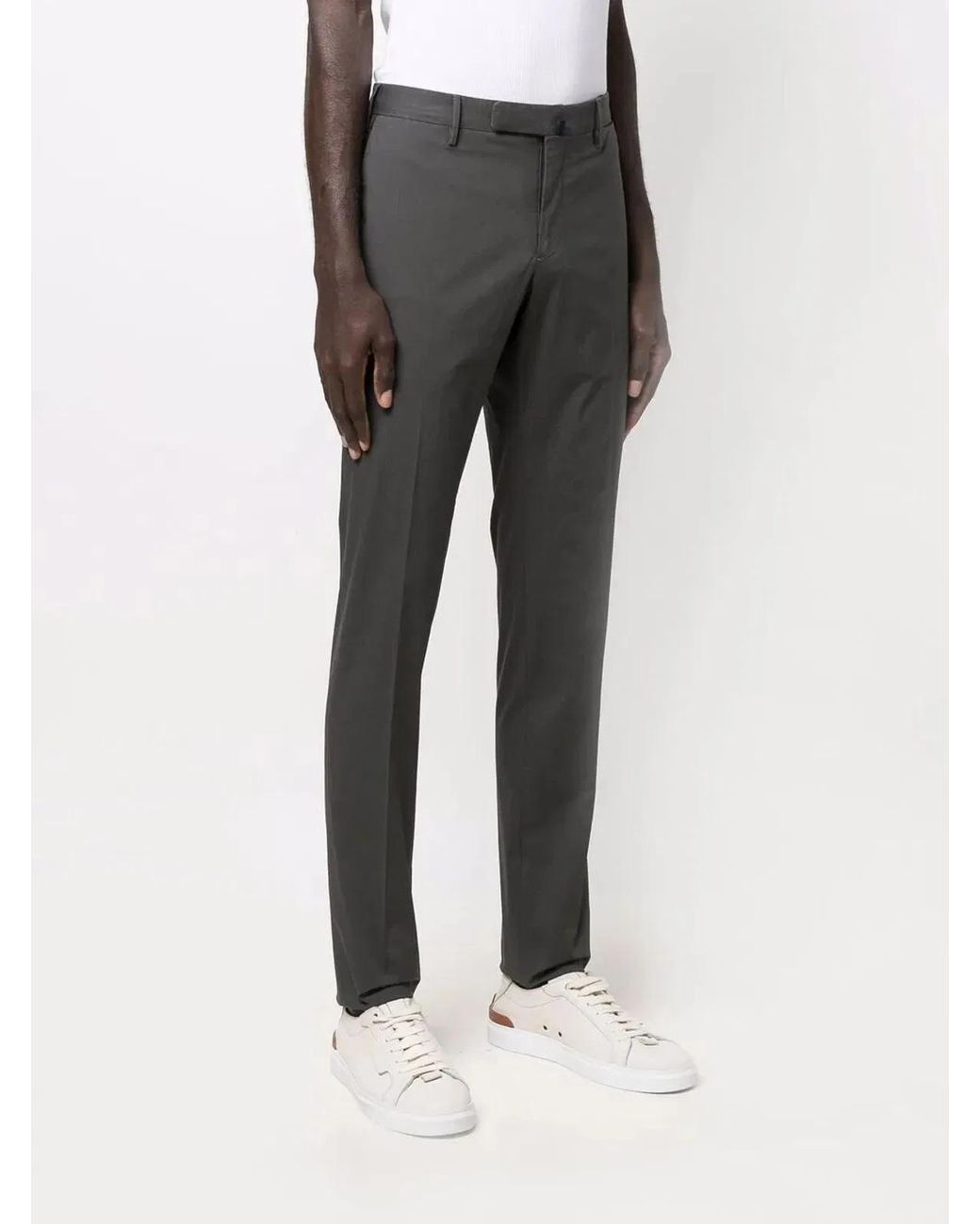 Incotex Gray Classic Chino Trousers for men
