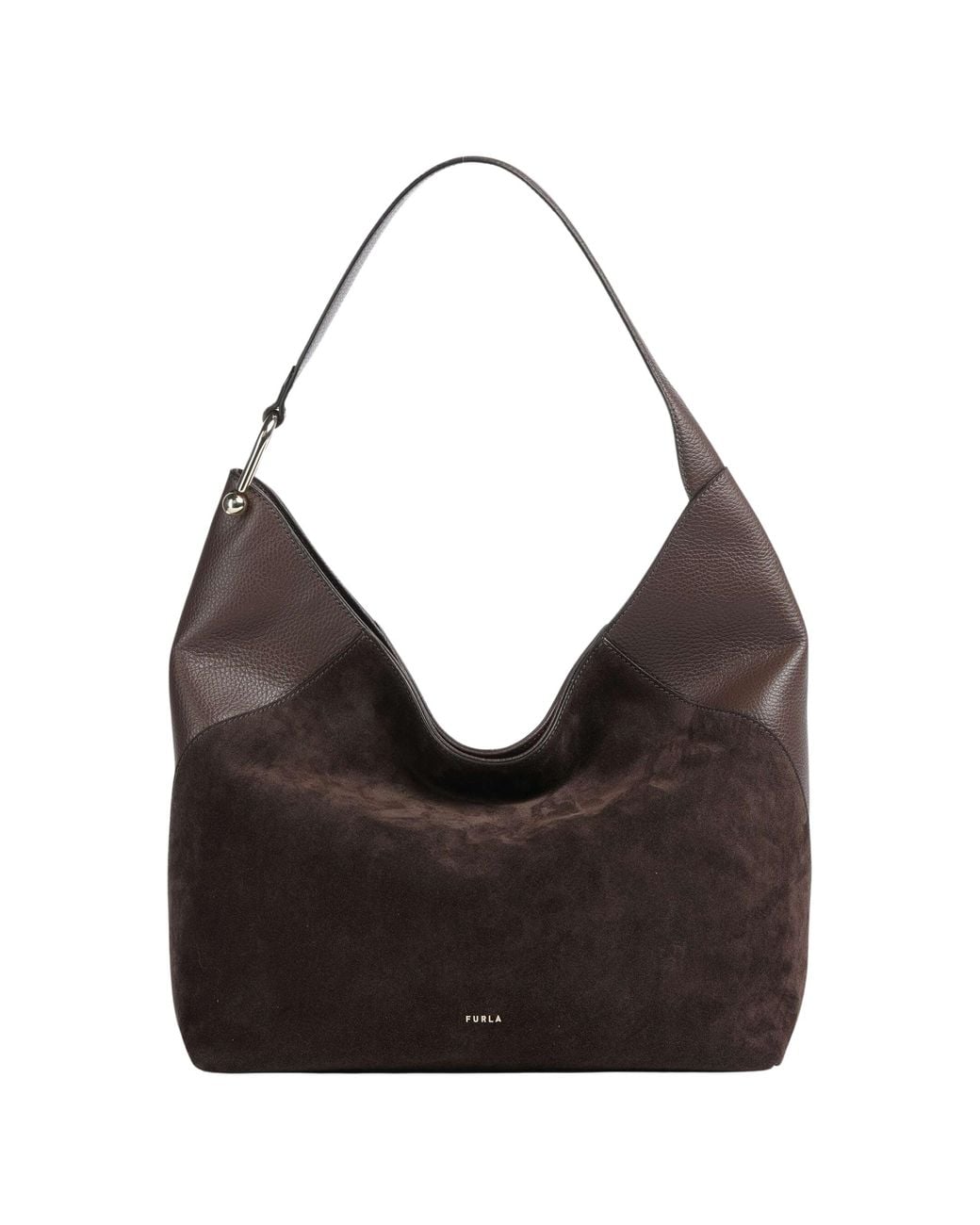 Furla Black Logo Lettering Large Lara Shoulder Bag
