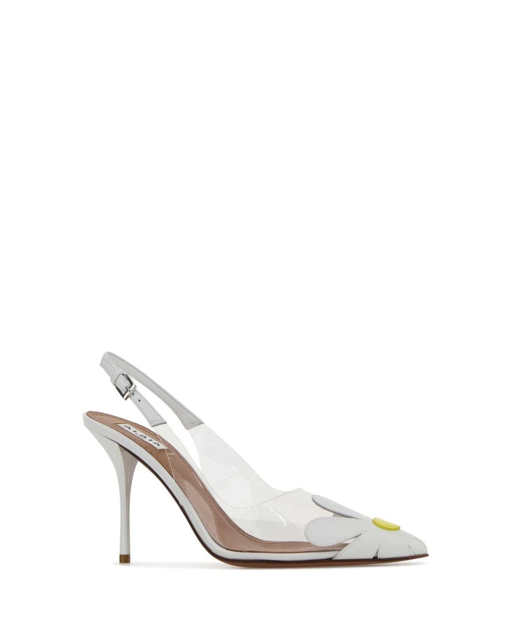 Alaïa White Two-Tone Pvc And Leather Bloom Pumps
