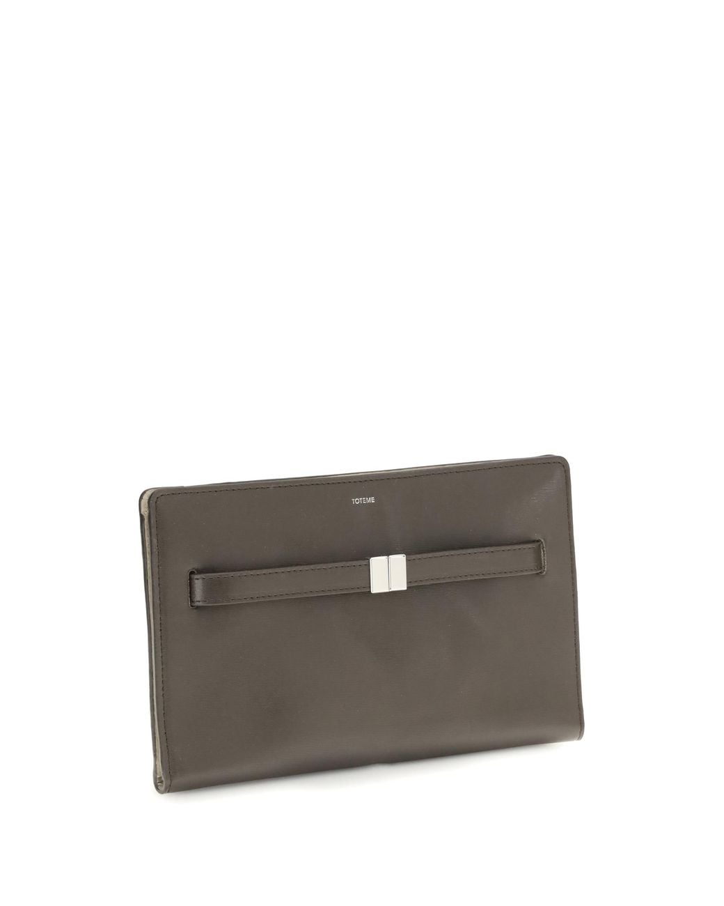 Totême Gray Belted Leather Crossbody Bag