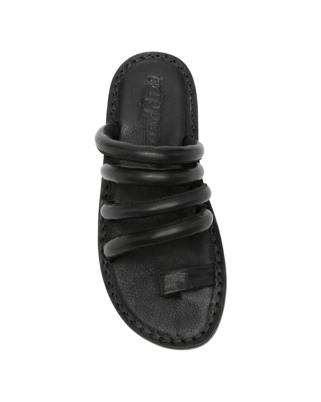 Trippen Black "Threads" Flat Sandals