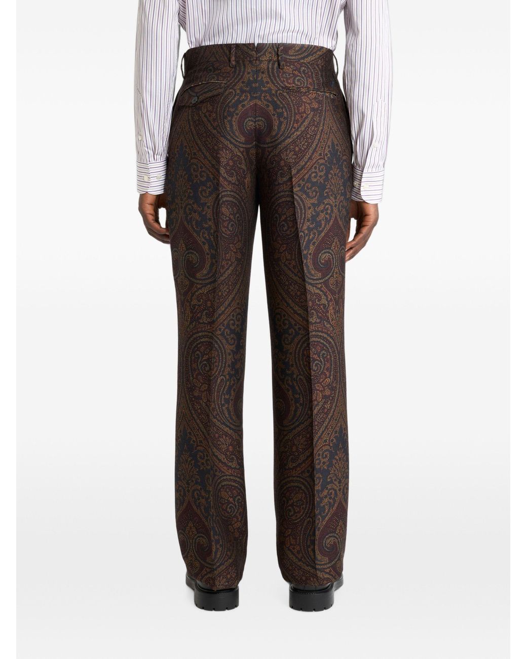 Etro Brown Soho Straight Leg Trouser for men