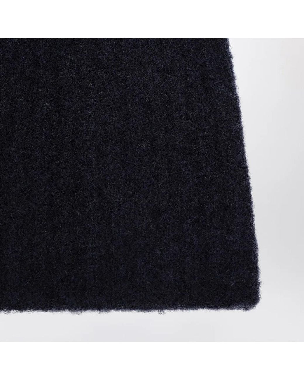 Roberto Collina Blue Cashmere Ribbed Hat