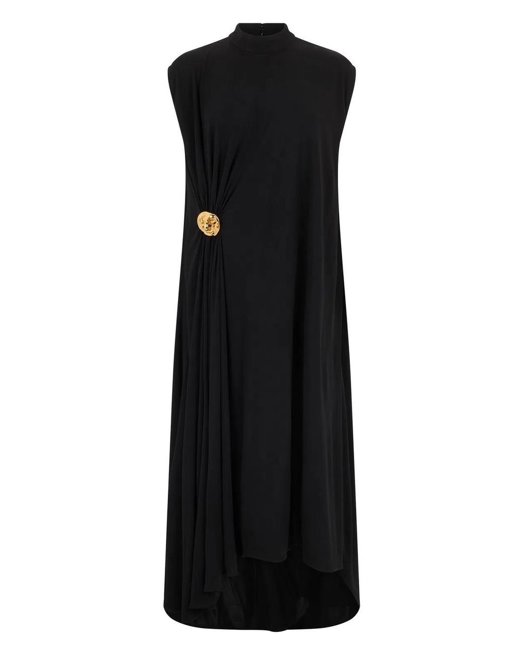Bottega Veneta Black Long Dress Without Sleeves