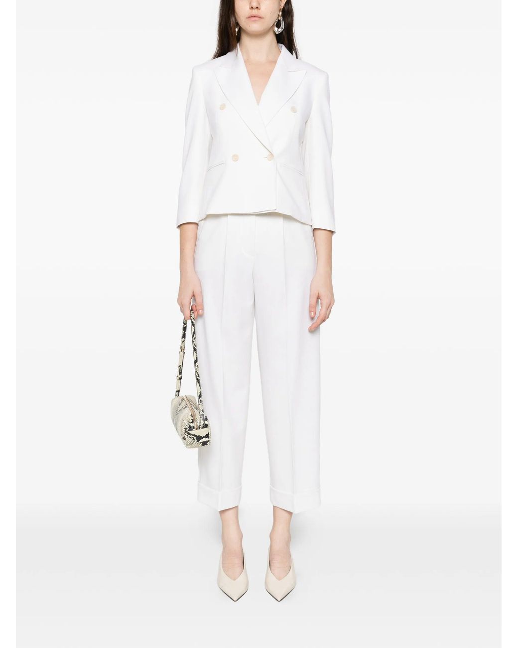 Max Mara White Wool Elastane Mxmdorico