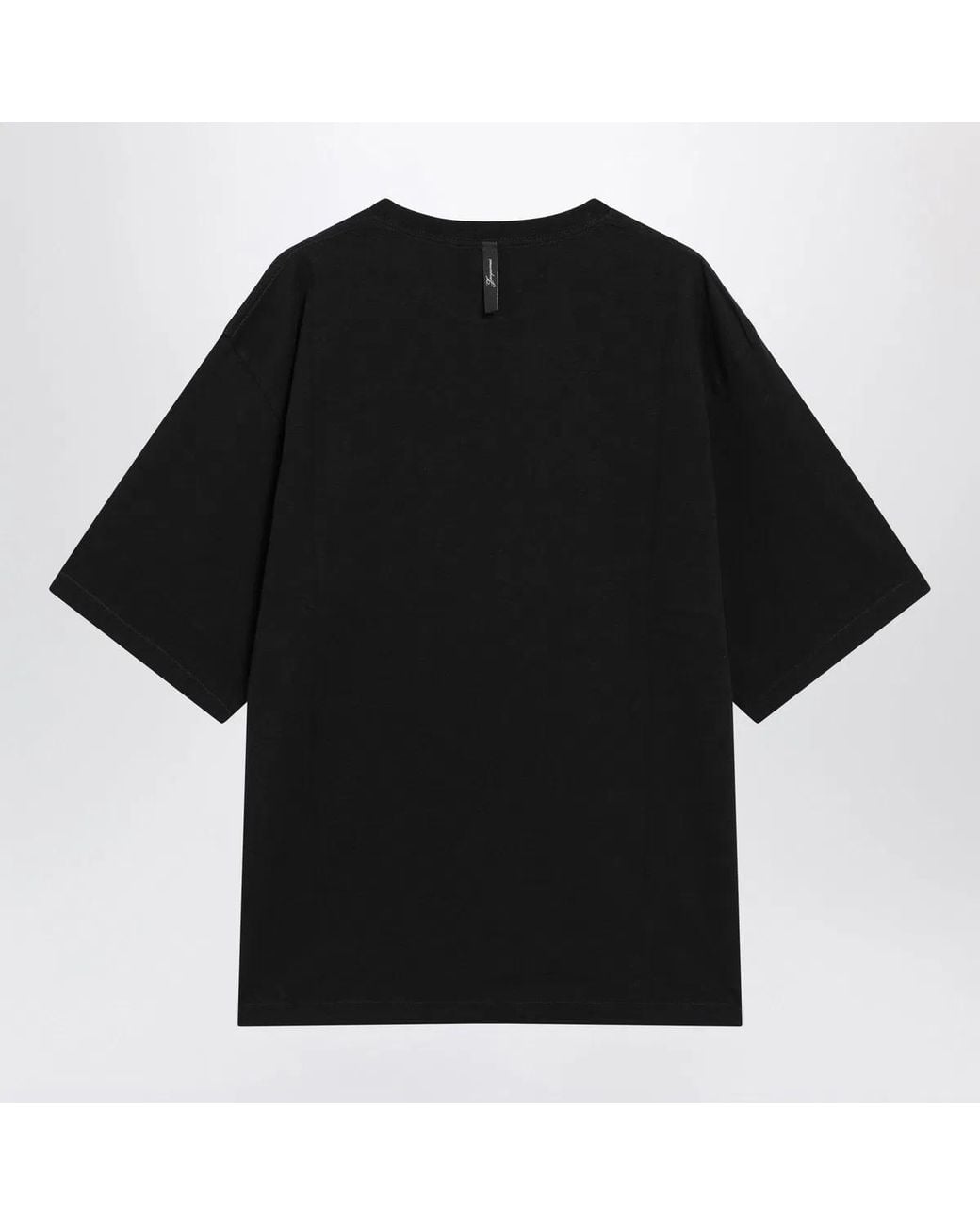 Jacquemus Black Cotton-Blend Logo T-Shirt for men