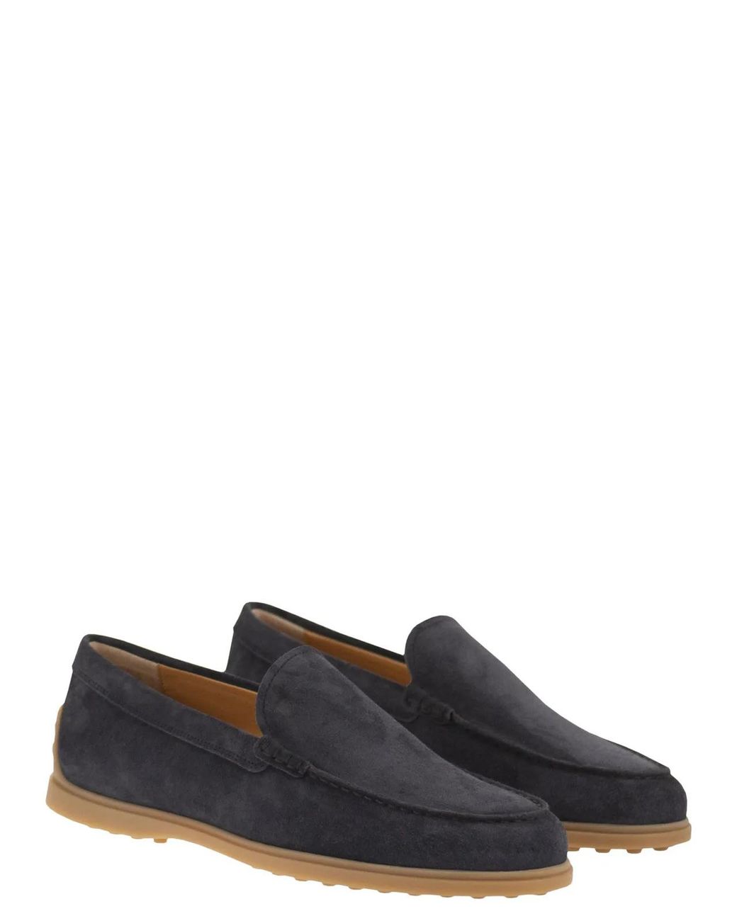 Tod's Blue Suede Leather Slipper Moccasin for men