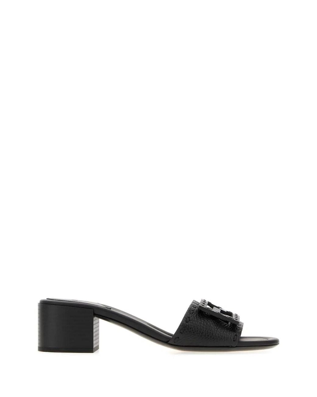 Fendi Black Slide Vit.Bott+Ff Vitel.C/Infi