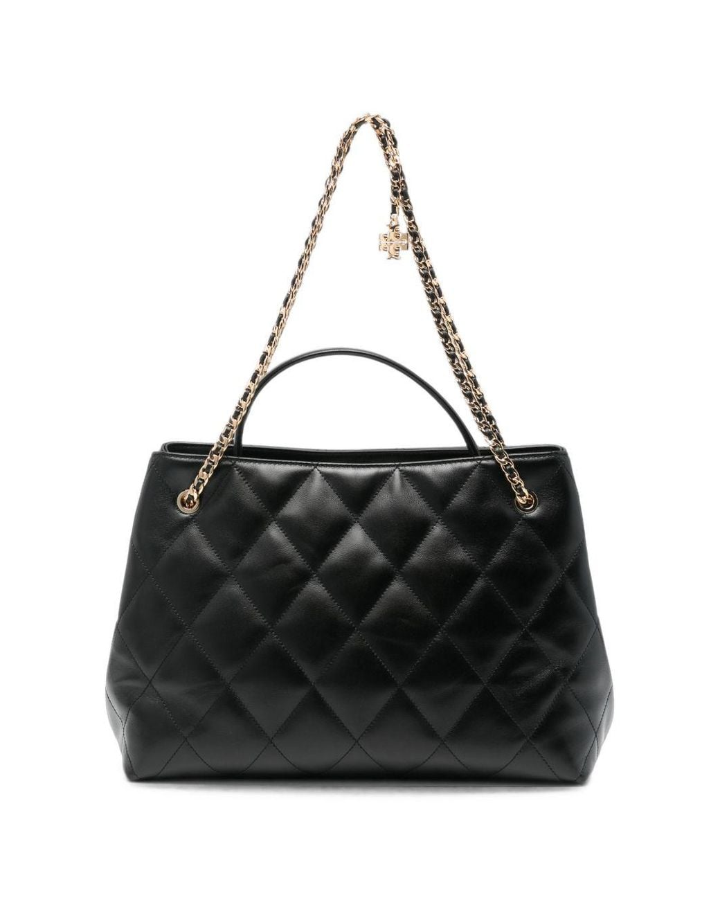 Tory Burch Black Fleming Leather Tote