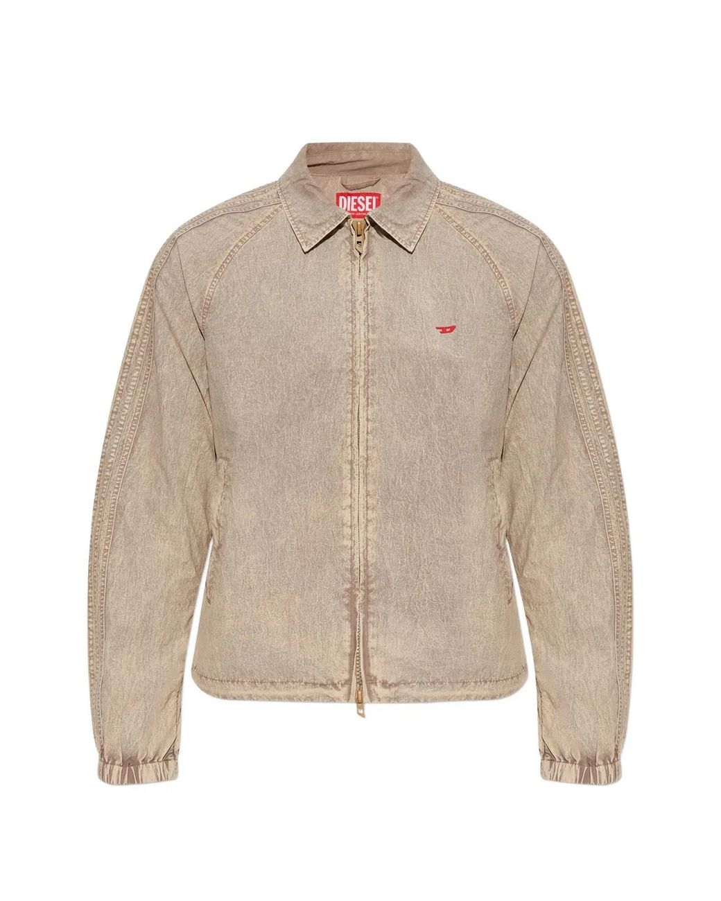 DIESEL Natural Two-Way Zip Nylon Jacket for men
