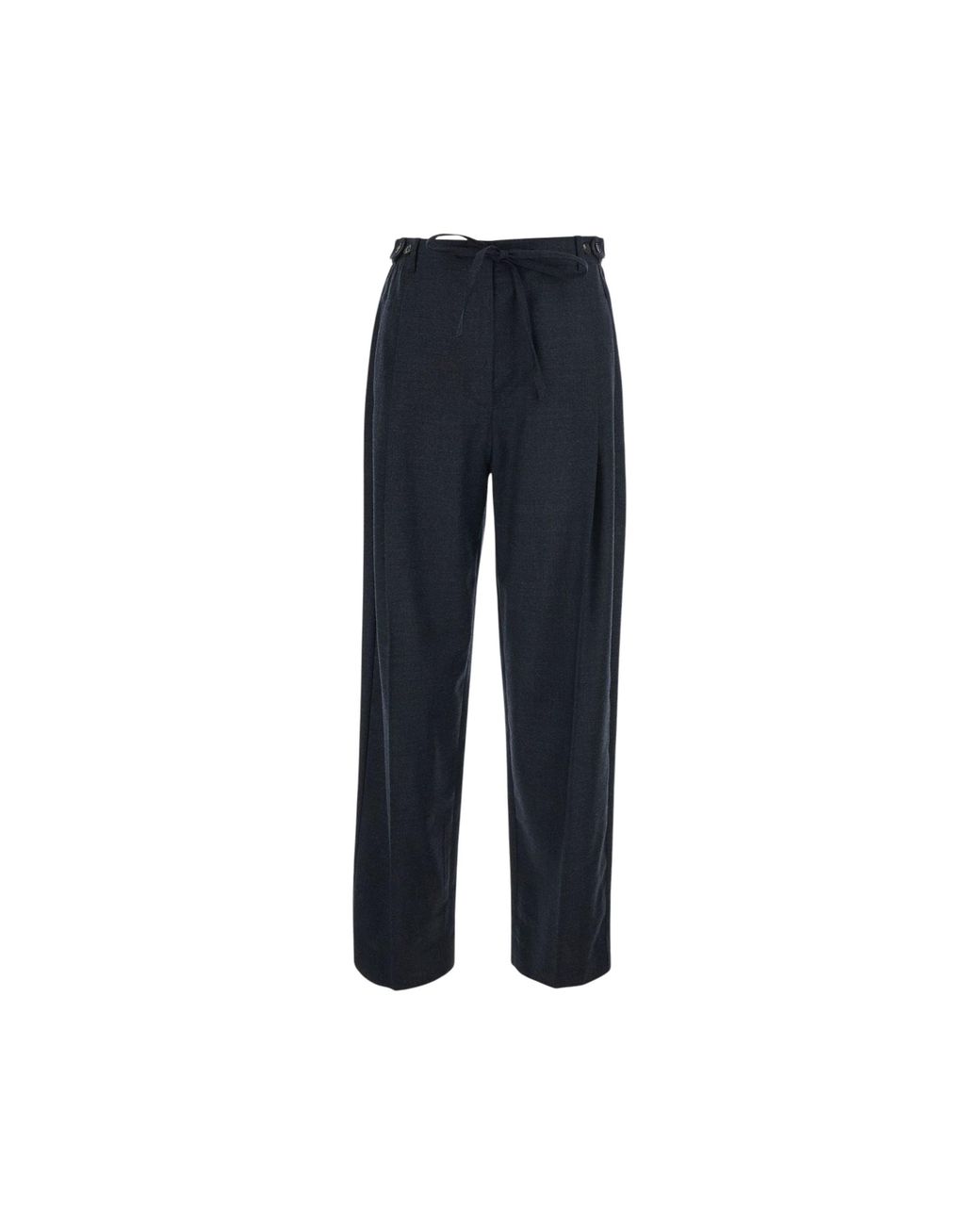 Tela Blue High-Waist Regular-Fit Pants