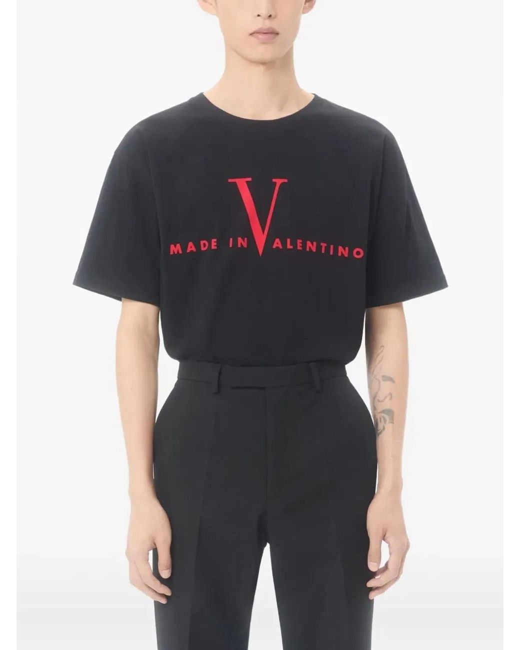 Valentino Garavani Black T-Shirt With Made for men