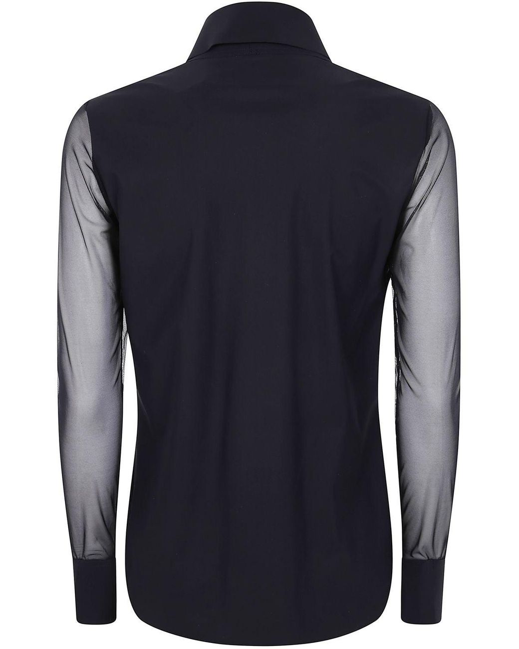 Chiara Boni Blue Kai Illusion Jersey Shirt