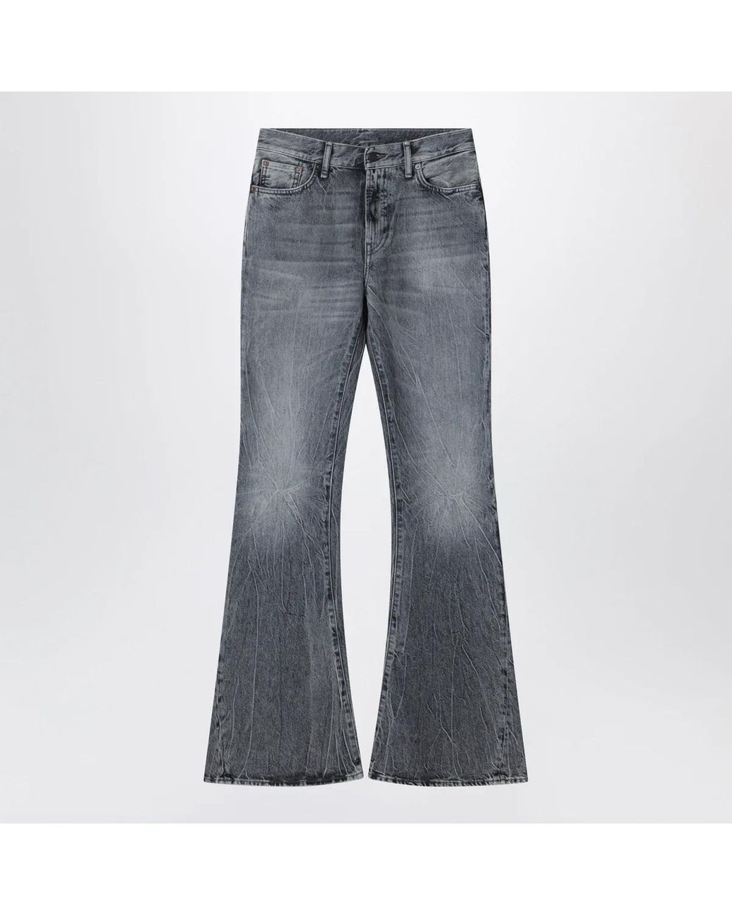 Acne Gray Faded Flared Jeans