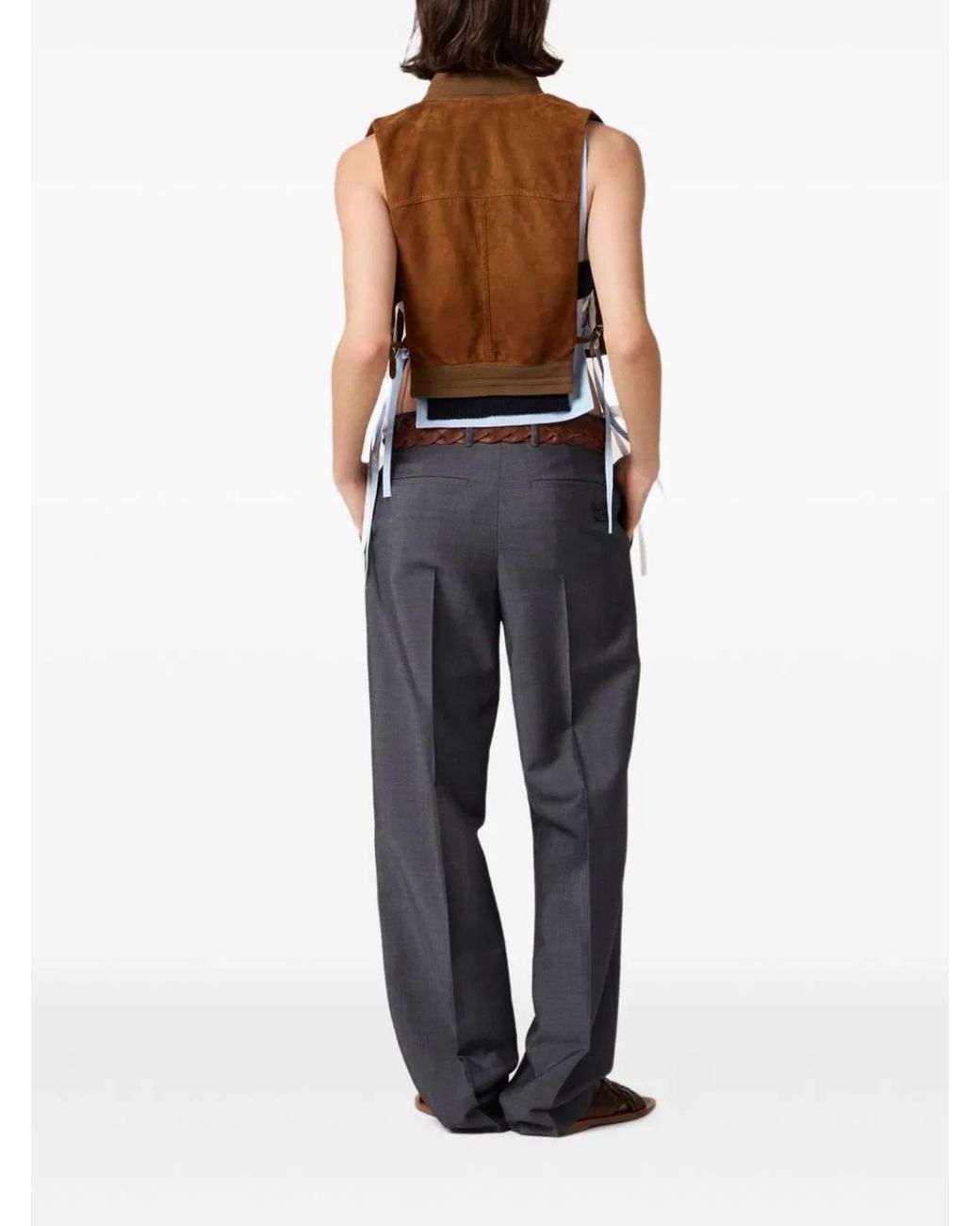 Miu Miu Gray Kid Mohair Pants