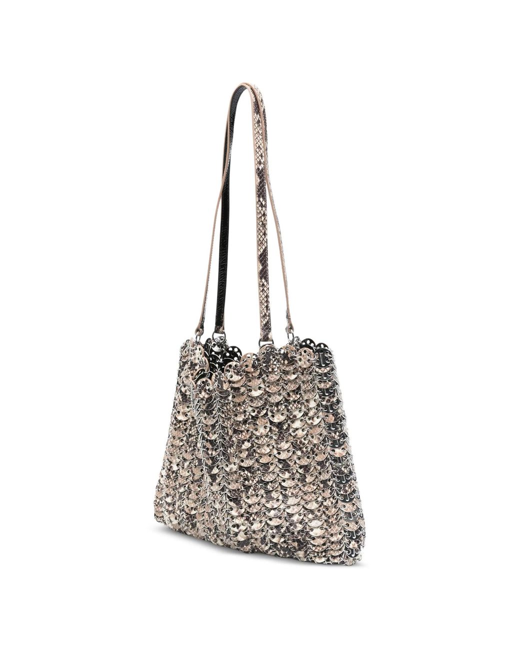 Rabanne Multicolor Snake Calf Steel