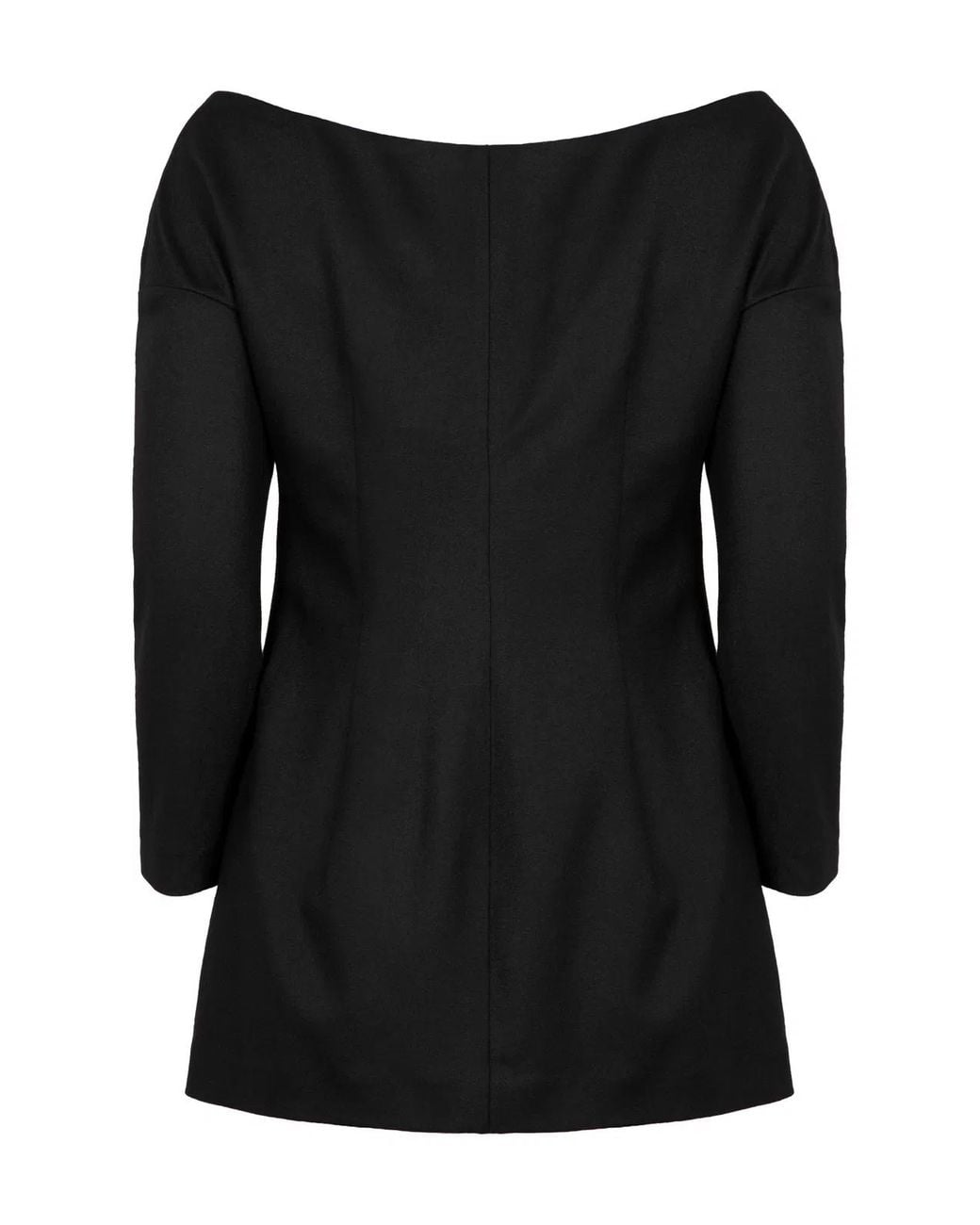 Alberta Ferretti Black Double-Breasted Virgin Wool Jacket