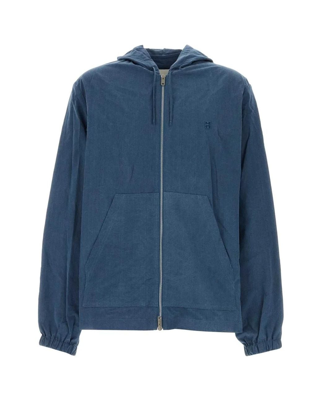 Givenchy Blue Zipped Hoodie for men
