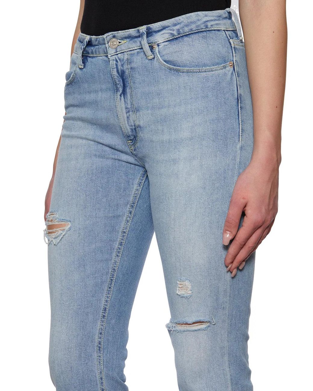 Dondup Blue Cotton Mandy Pants