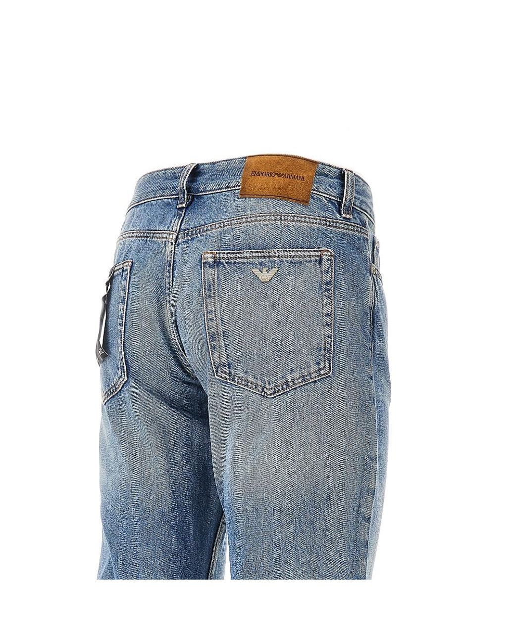Emporio Armani Blue J113 Regular Fit Jeans for men
