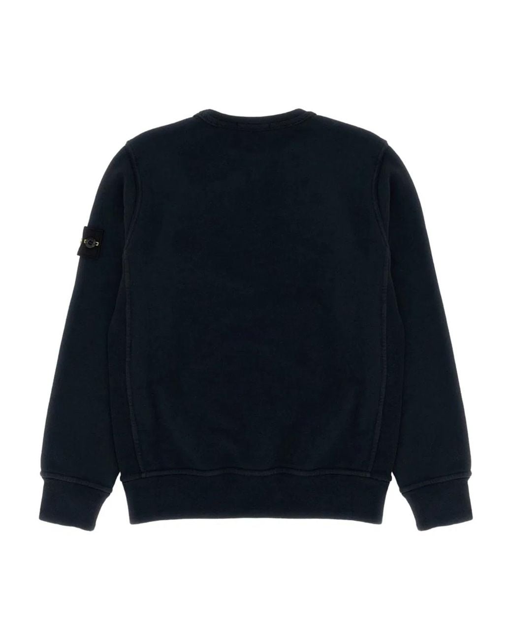Stone Island Blue Felpa Con Logo "Patch"
