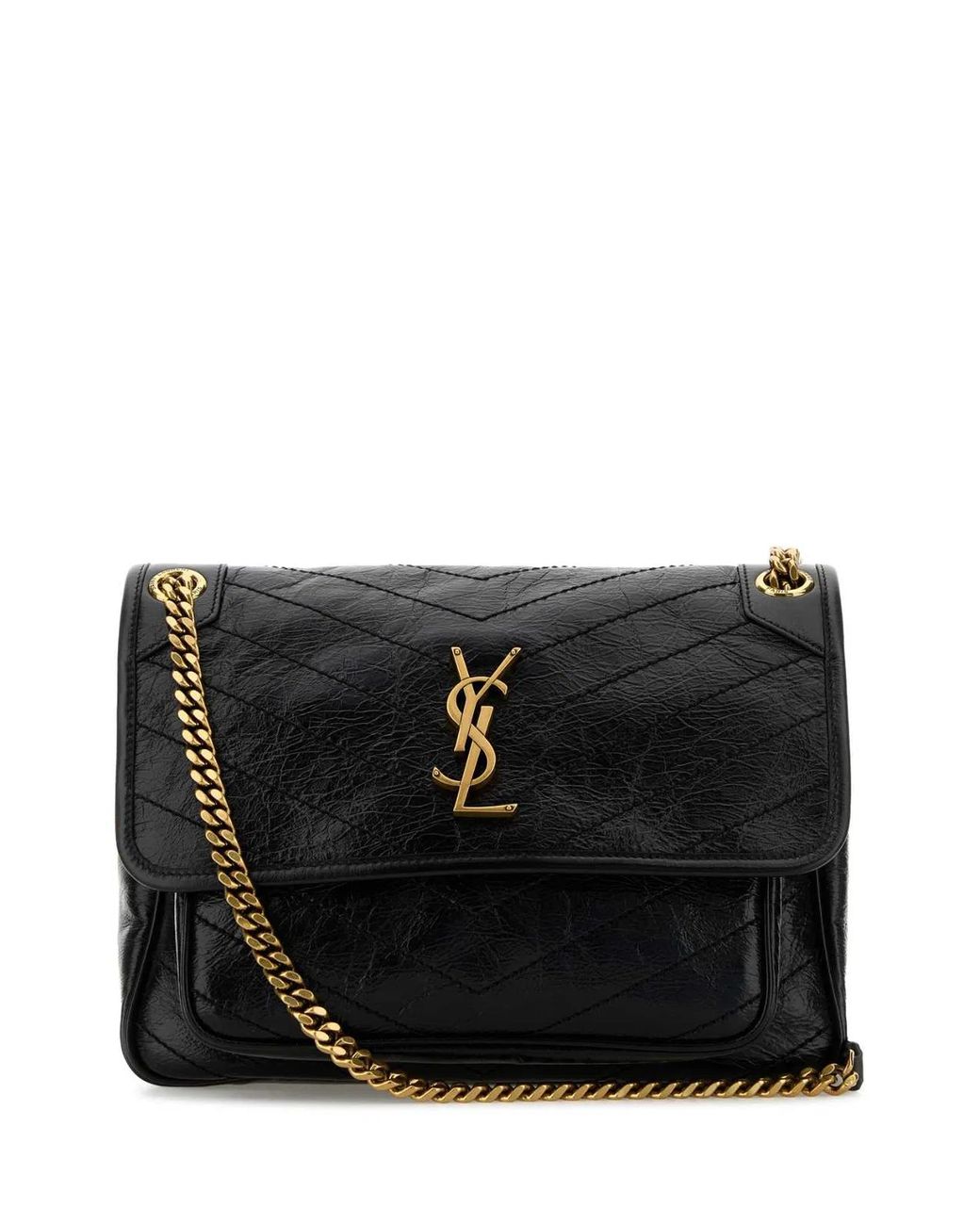 Saint Laurent Black Leather Medium Niki Shoulder Bag