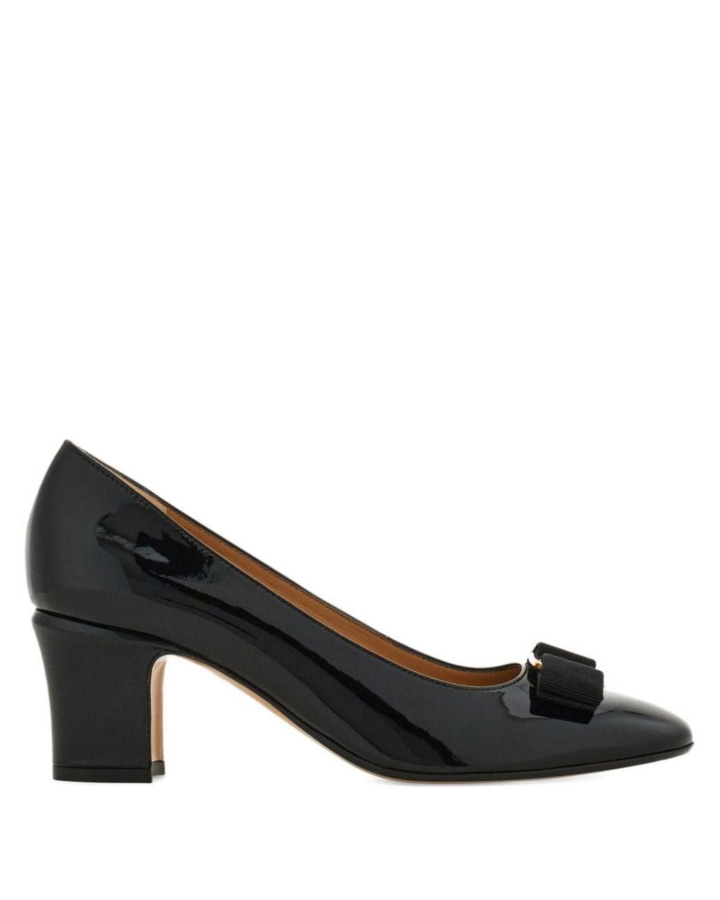 Ferragamo Black Leather Flats
