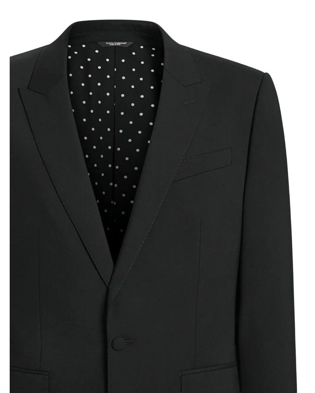Dolce & Gabbana Black New Martini One-Breasted Canvas Jacket for men