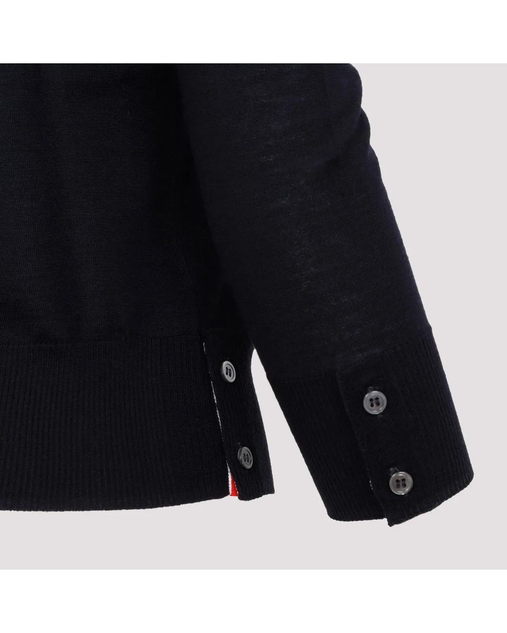 Thom Browne Black Relaxed Fit Wool Sweater