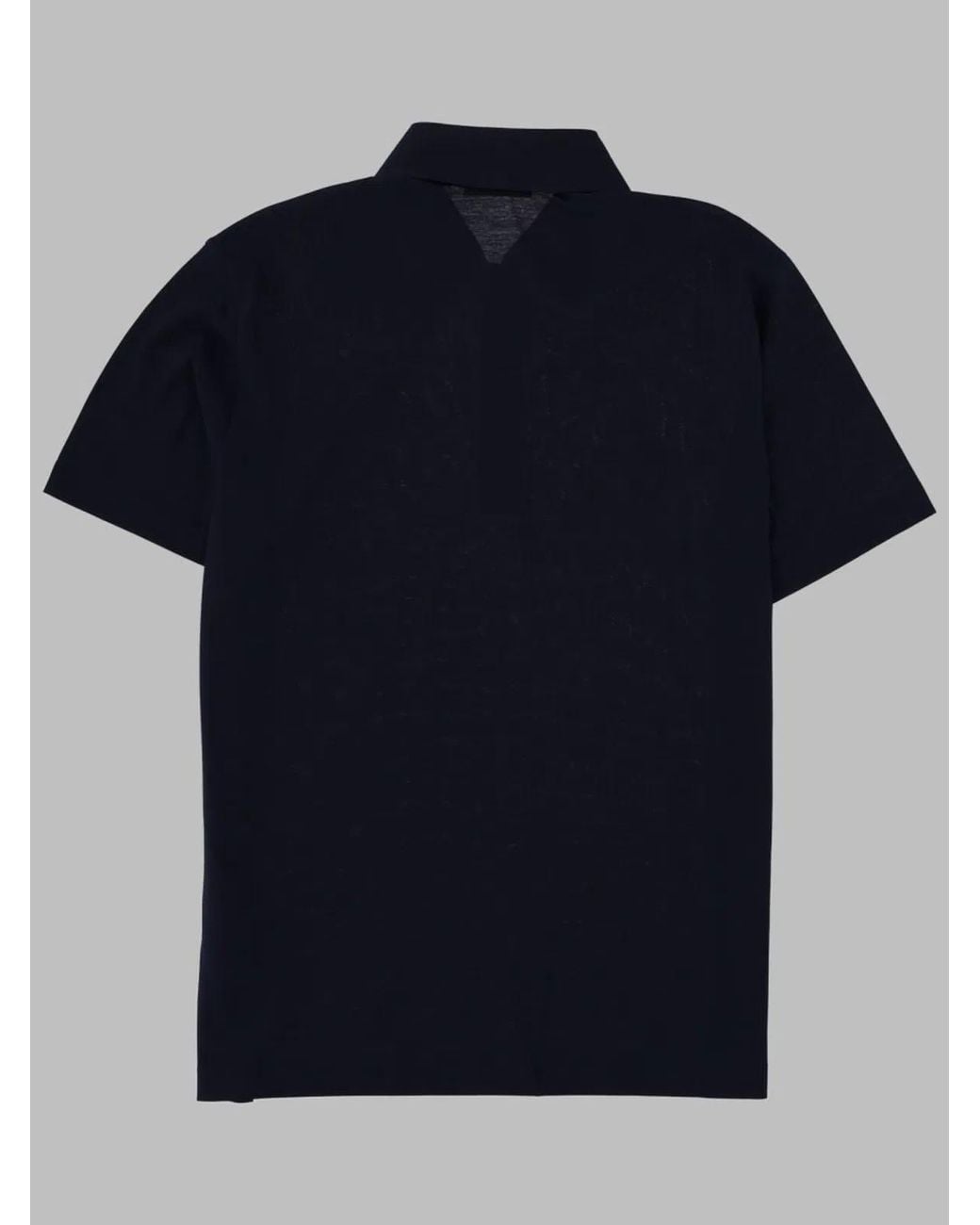 Herno Blue Short Sleeve Cotton Polo Shirt for men