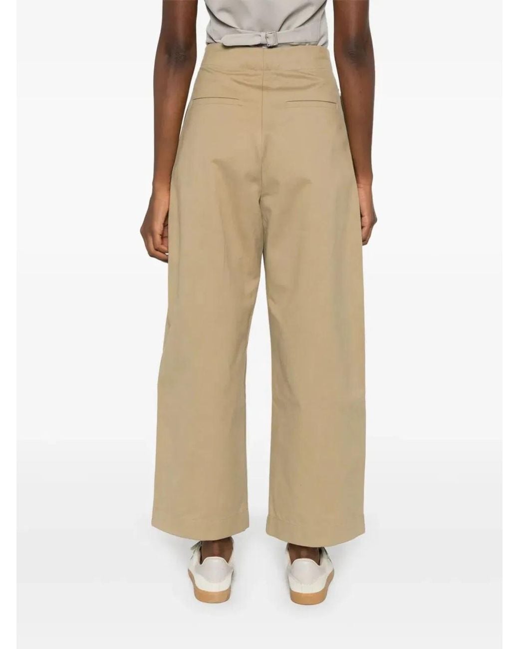 Studio Nicholson Natural Cotton Wide-Leg Trousers