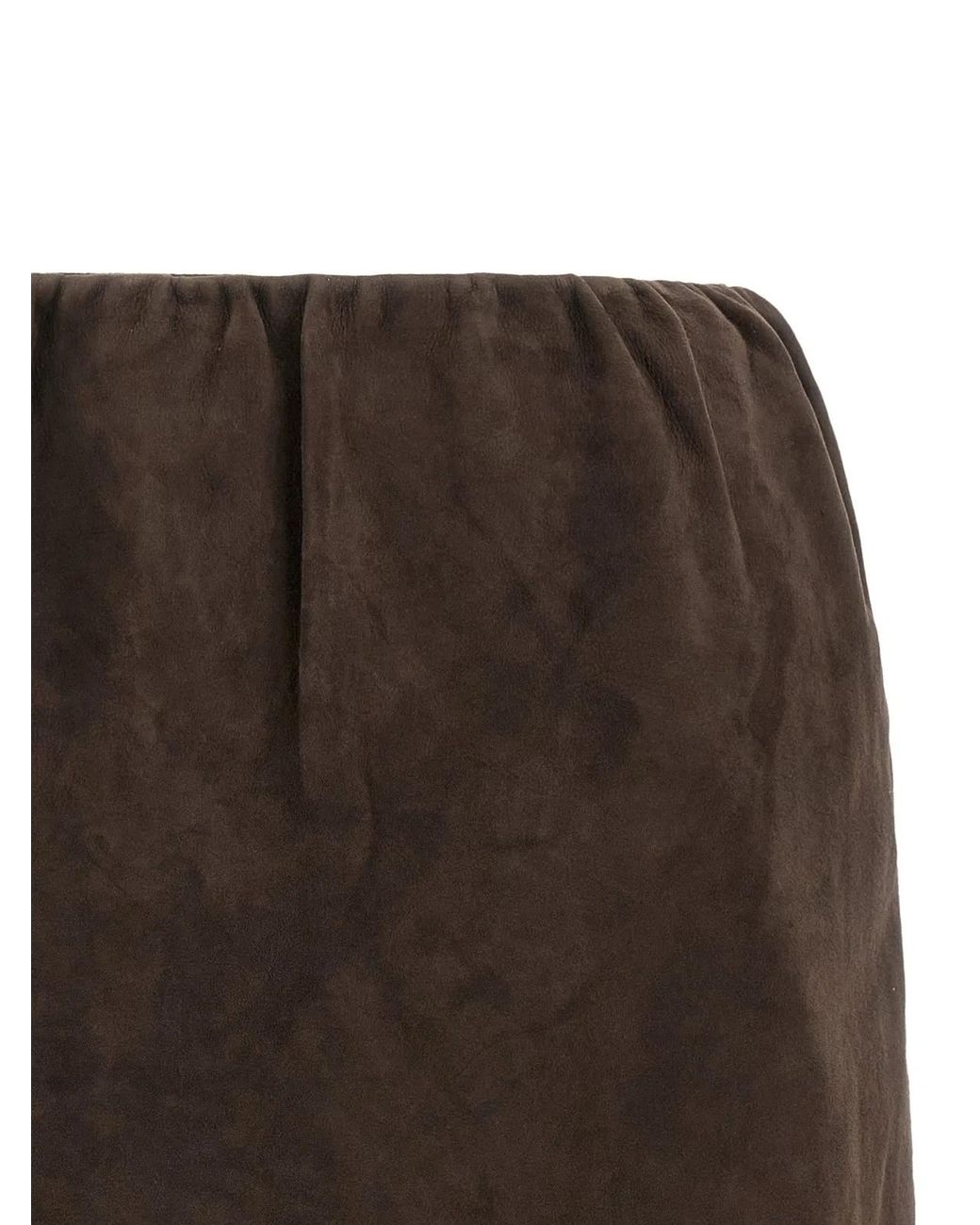 ROTATE BIRGER CHRISTENSEN Brown Suede Skirt