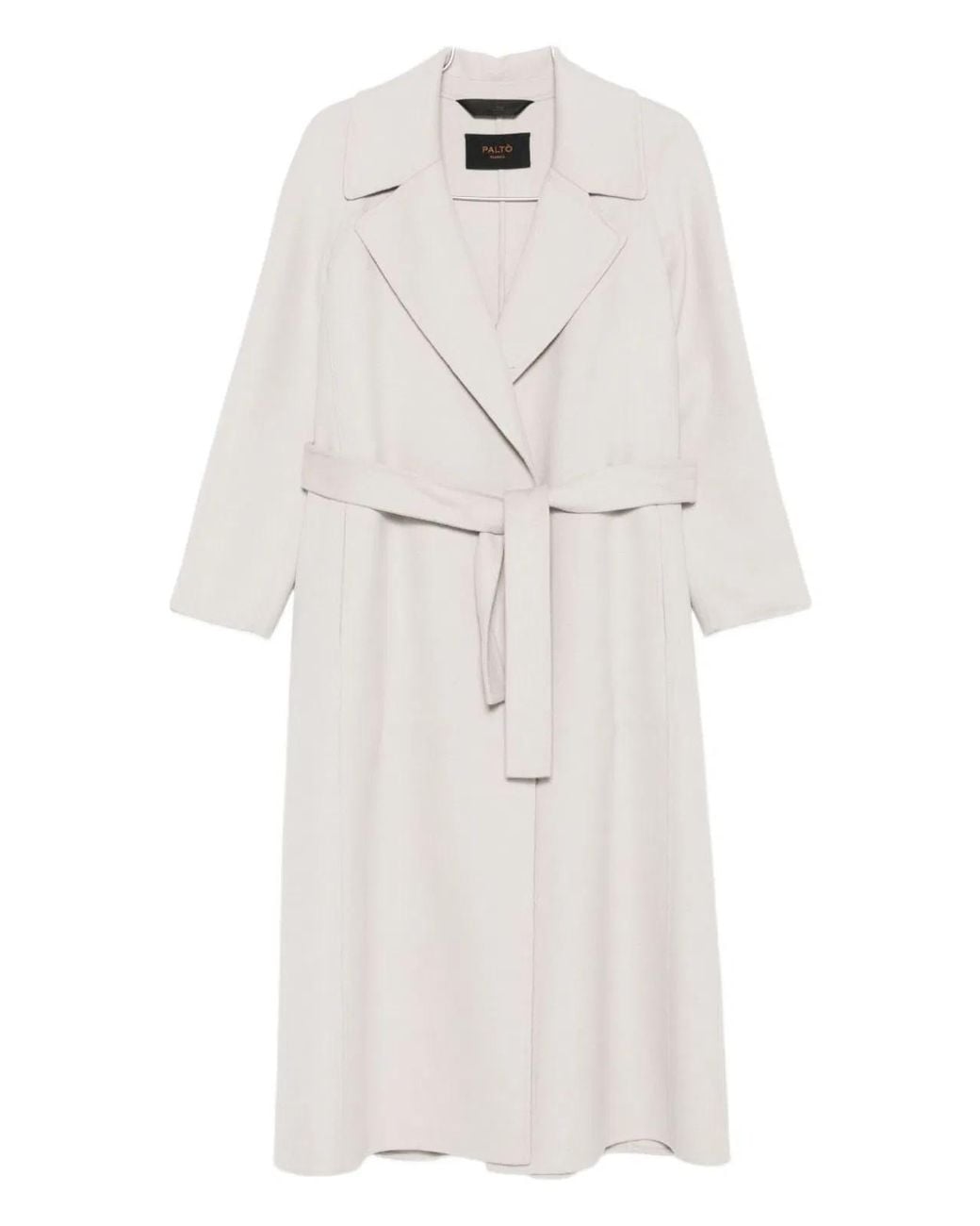 Paltò White Paltó Wool Belted Coat