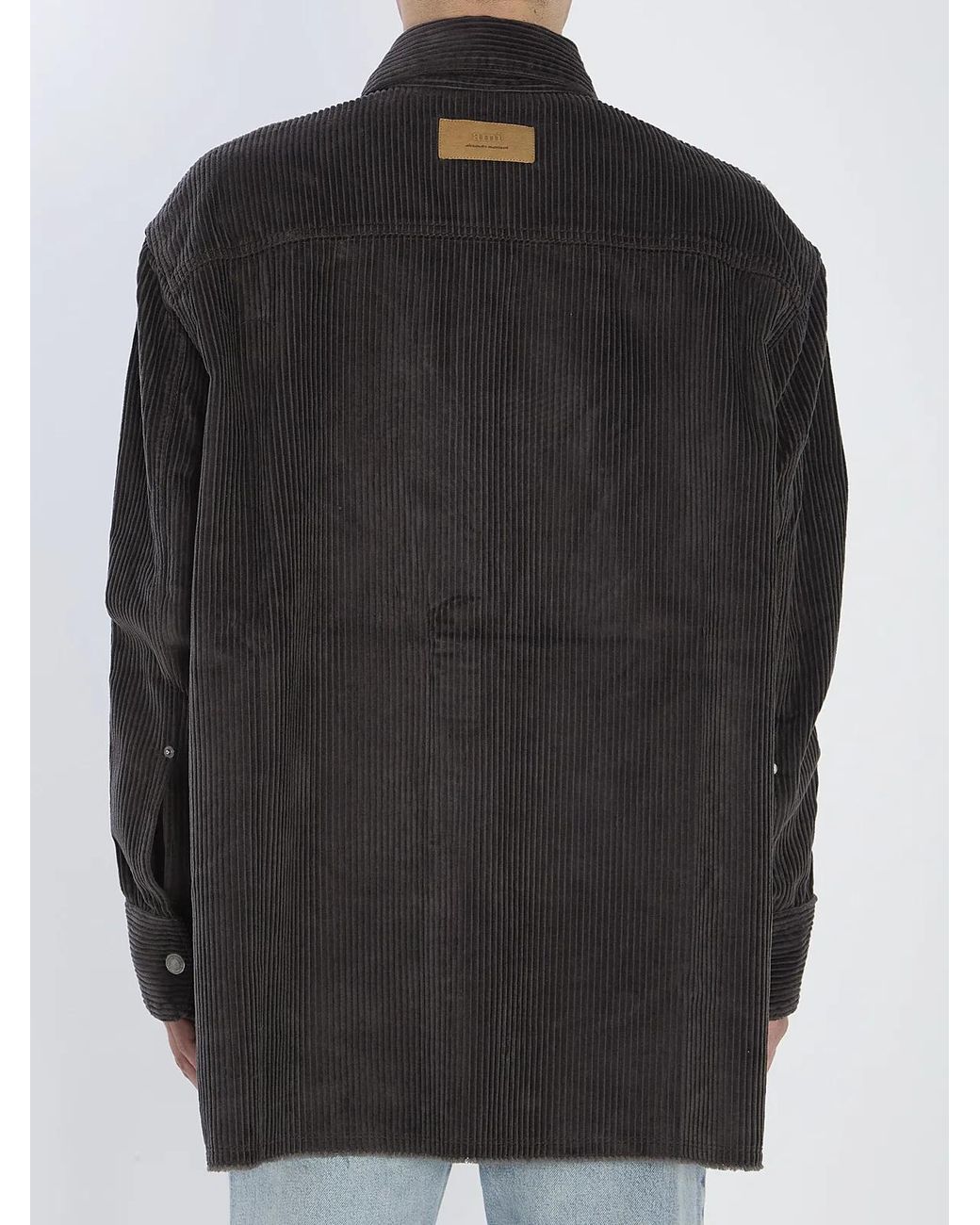 AMI Black Corduroy Overshirt for men
