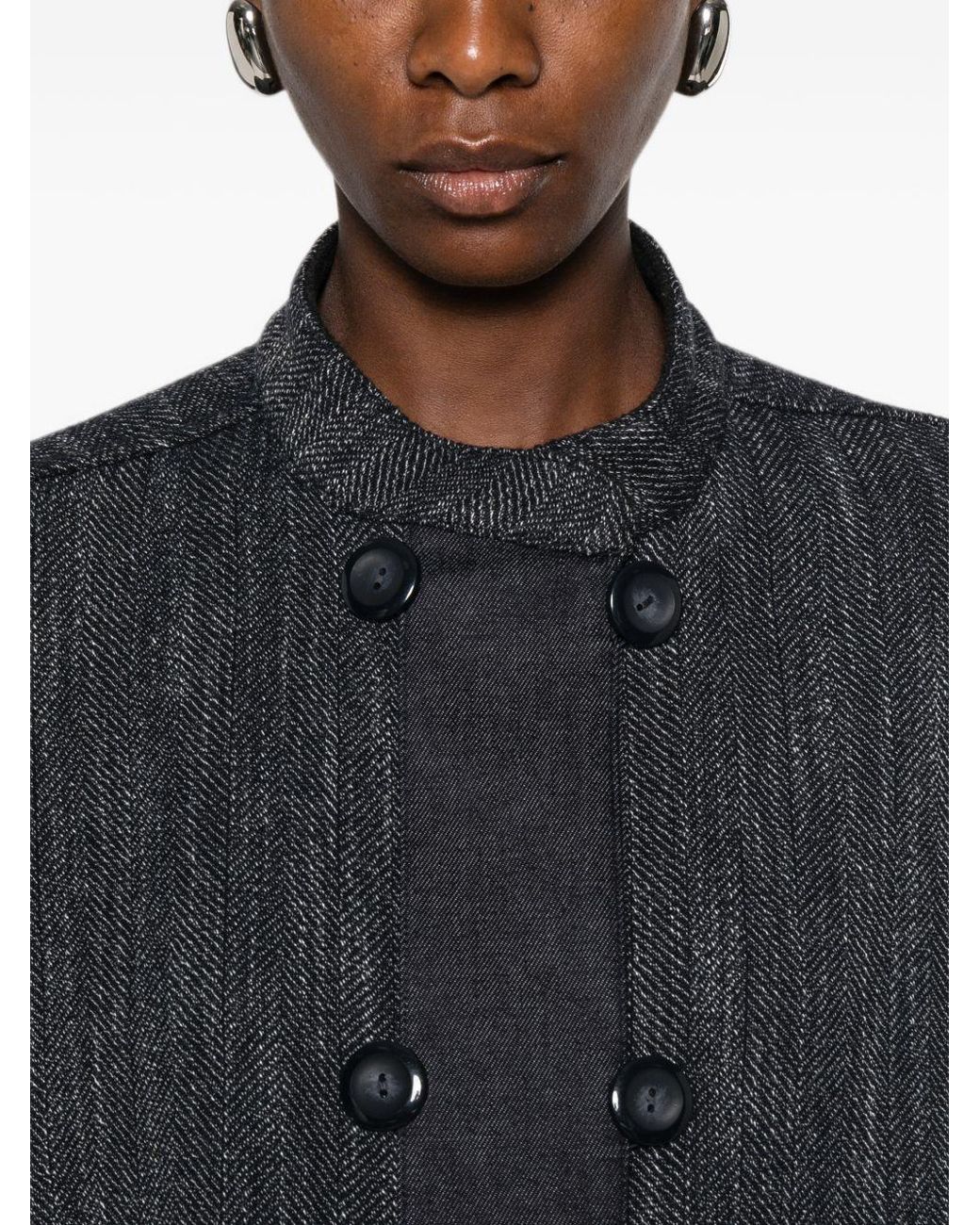 Emporio Armani Black Wool Blend Jacket