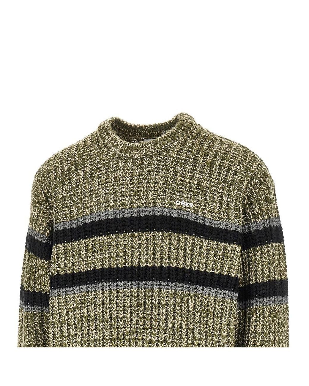 Obey Green Alden Cotton-Blend Sweater for men