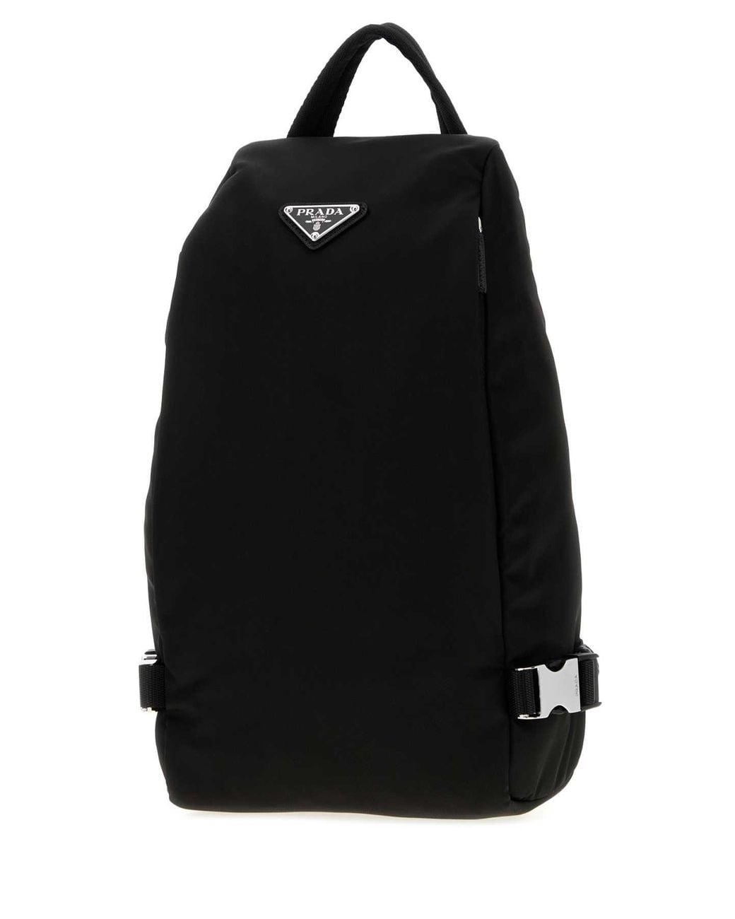 Prada Black Soft Fabric Mini Handbag for men