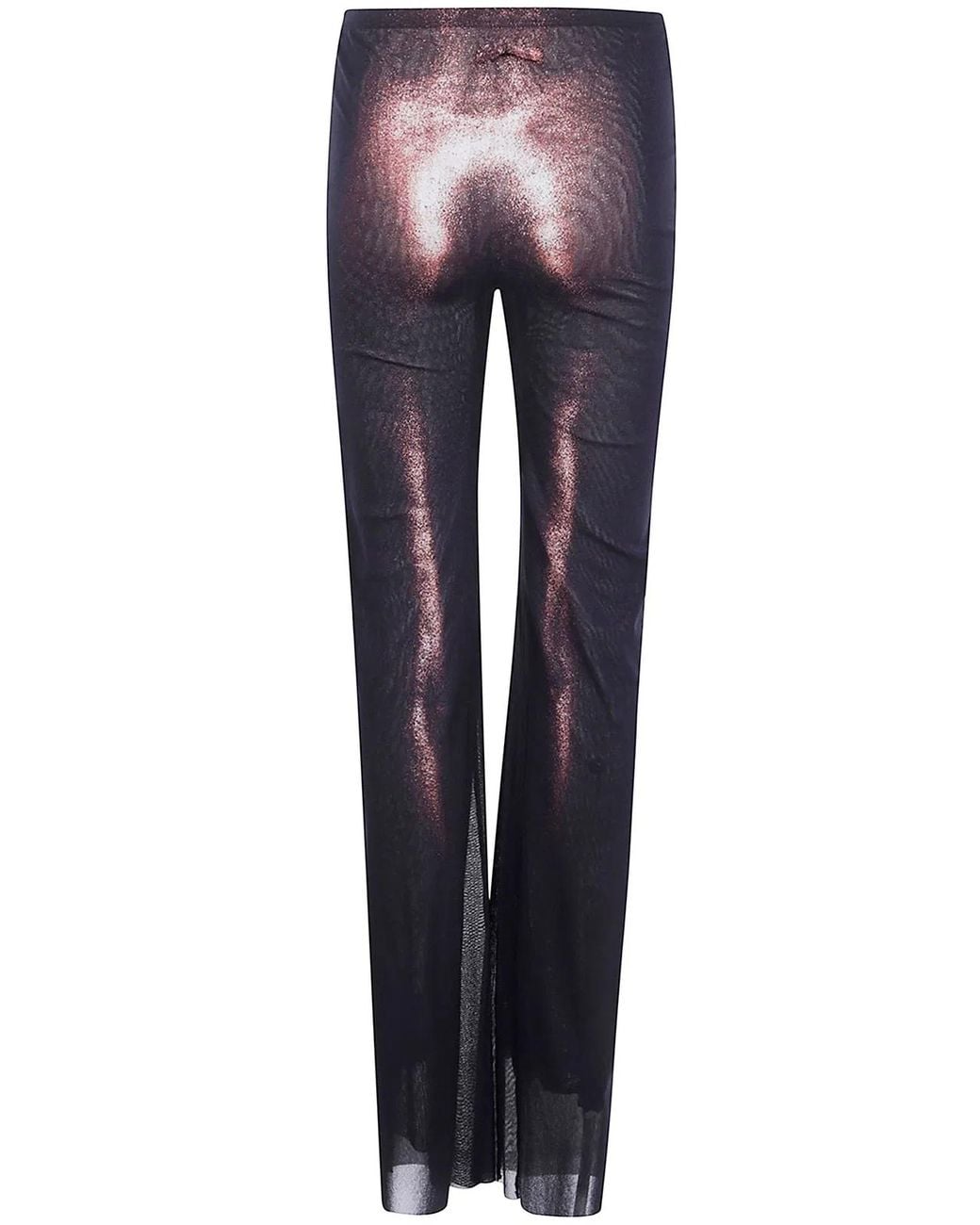 Jean Paul Gaultier Blue Mesh Straight Trouser Printed "Body Dust"